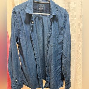 Wrangler Men's Blue Denim Shirt XL R